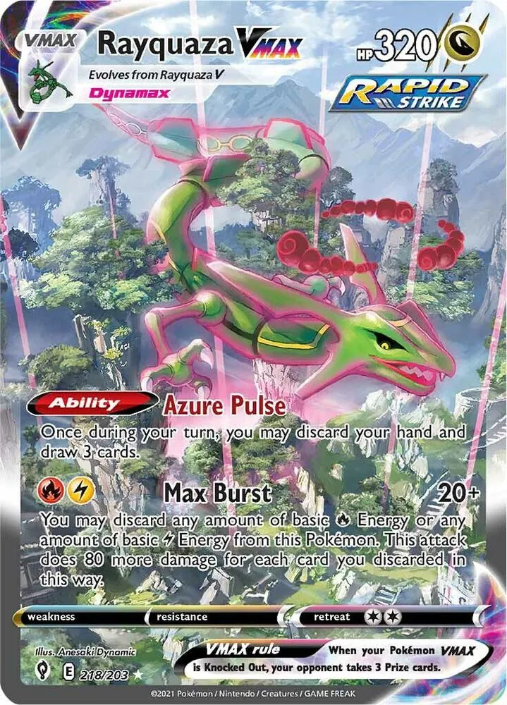 Rayquaza VMAX — Evolving Skies 218/203